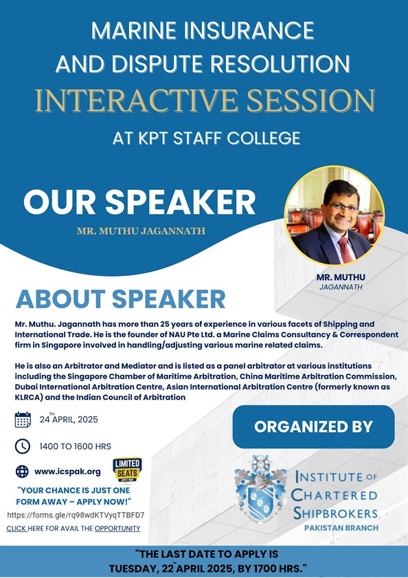 Pakistan Branch - Unlock Insights: Marine Insurance & Dispute Resolution